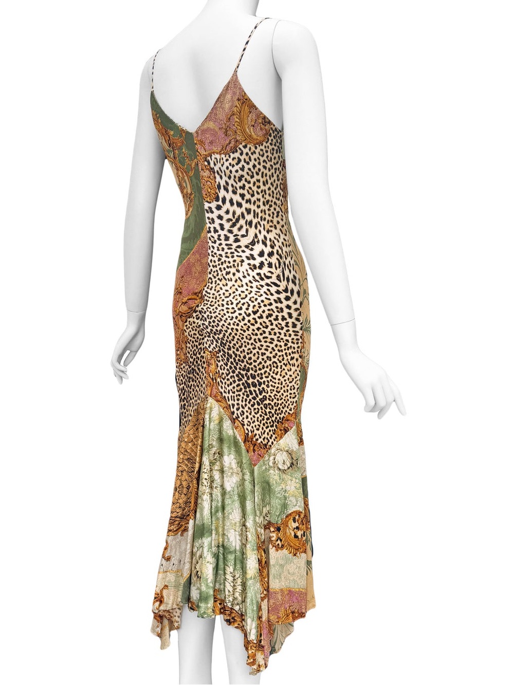 Roberto Cavalli Vintage Rare A/W 2005 Baroque Animal Print Silk Midi Dress Gown - Picture 2 of 16